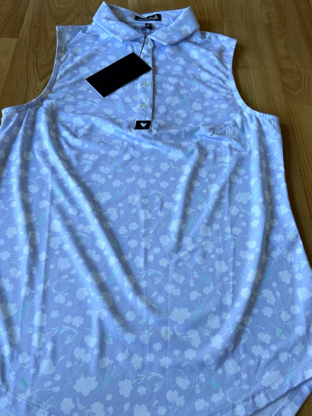 Bad Birdie NWT “Baby Lush” women’s sleeveless golf polo light purple medium - Picture 3 of 8